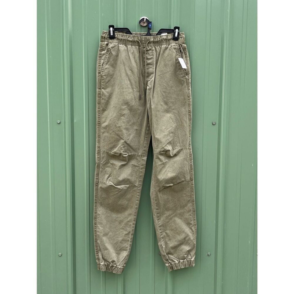 Men’s Twill Jogger Pants Green Size XS 27